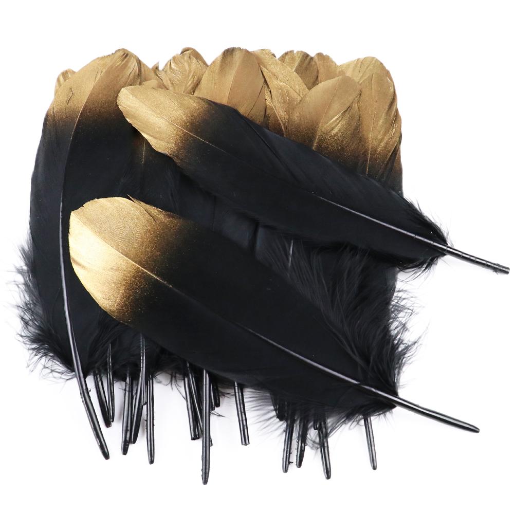 10/50pcs Gold White Goose Feathers Dyed Colorful Natural Gooset Plumes 15-20CM Costume Party Decor Feathers for Craft