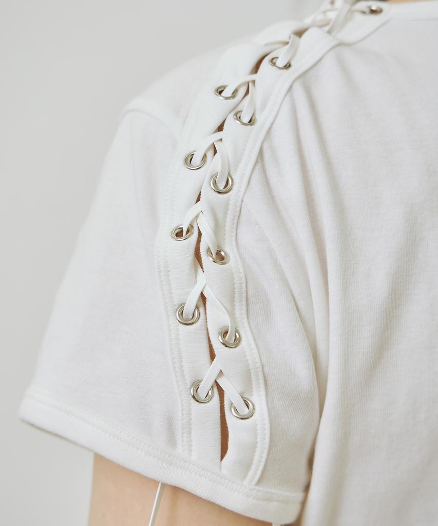 Yuseuteule Slit T-Shirt (White)