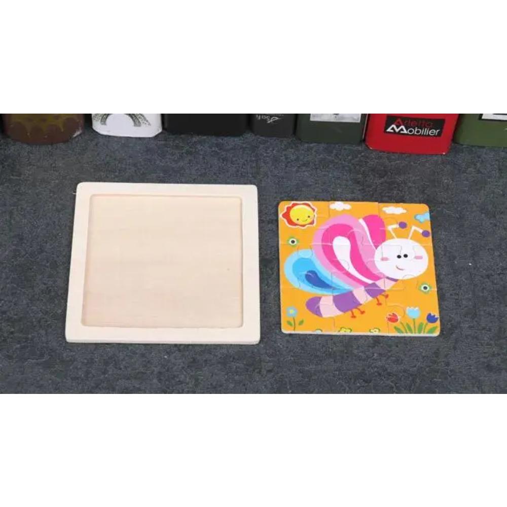 4 Stück/Los 3D Holz-Puzzles für Kinder Kinderspielzeug Cartoon-Tier-/Verkehrspuzzles Baby Lernpuzzles GYH