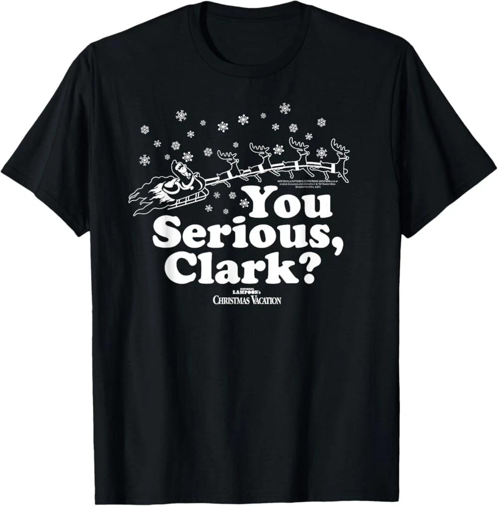 Christmas Vacation You Serious, Clark? Sleigh Holiday Movie T-Shirt L