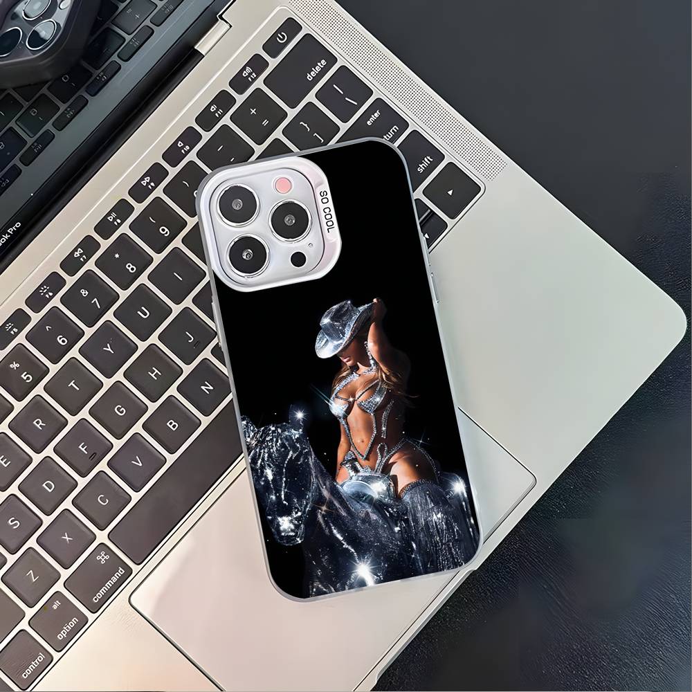 Singer B-Beyonce Phone Case For iPhone 17,16,15,14,13,12,11,Pro,XS,Max,Plus,Mini,SE4,E White Matte Shockproof Cover
