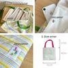 Contrast Color Women's Cloth Shoulder Bag Stripe Letter Design Ladies Commute Tote Handbags Large Capacity Female Shopping Bags