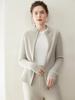 Women's Winter 2026 Double Zipper Slimming Cashmere Cardigan - Half-High Collar Ribbed Gentle Style Outerwear