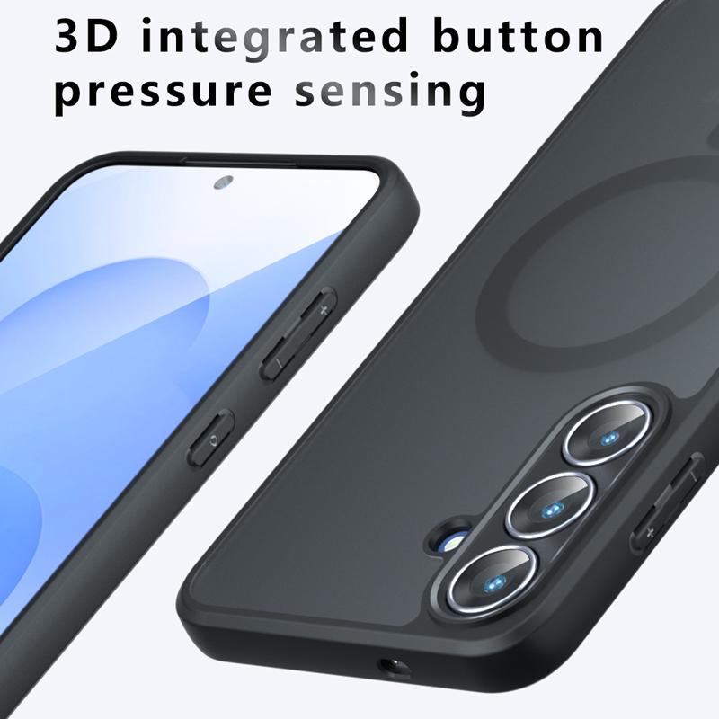 Etui do Samsung Galaxy S25 FE Odporne na wstrząsy Magnetyczne Matowe PC+TPU Odporne na odciski palców Półprzezroczyste Pokrowiec do Galaxy S25 fe
