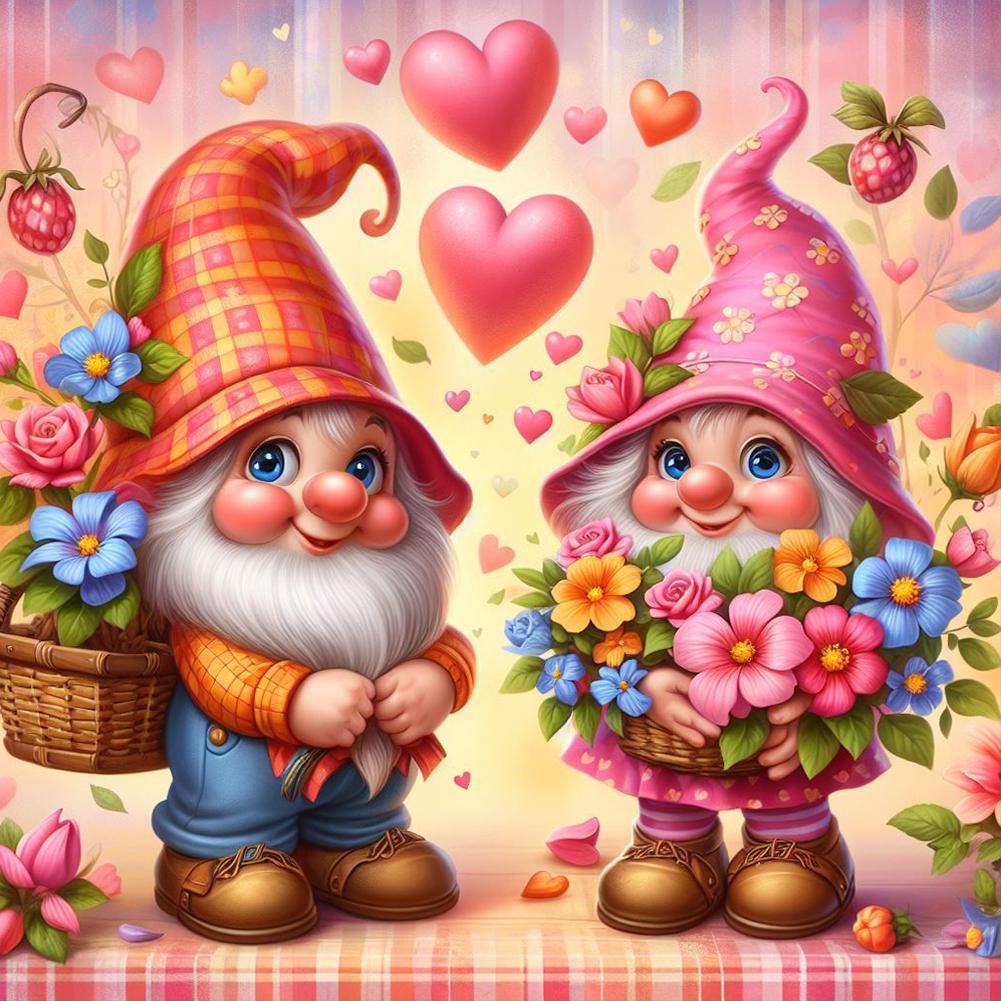 

5D DIY Полный Круглый Дрель Алмазная Картина Гном Набор Домашнее Украшение Искусство Ремесло