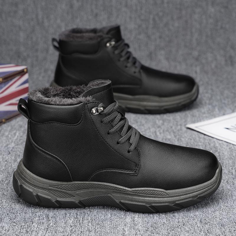 

Winter new snow boots outdoor fashion leisure sports warm men s shoes winter wear-resistant cotton boots men 44