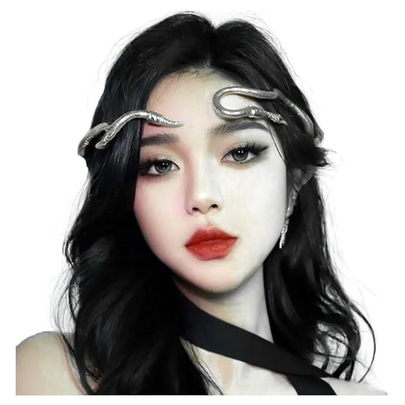 Bendable Snake Scorpion Headpiece for Women Adjustable Punk Snake Choker - Flexible Multi-Purpose Medusa Necklace Hollween Jewelry
