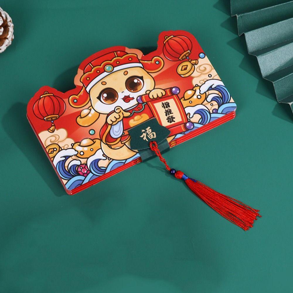 Paper Snake Year Folding Red Envelope Blessing Red Packet Cartoon Lucky Money Pockets Celebration