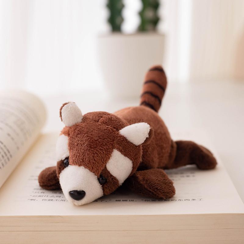 Adorable Panda Plush Wrist Rattle Toy Cute Raccoon Keychain Refrigerator Magnet
