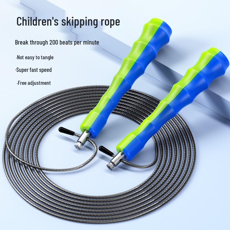 Specialized High-Speed Steel Wire Jump Rope for School Students - Professional Double-Handle, Ultra-Thin Speed Competition Rope