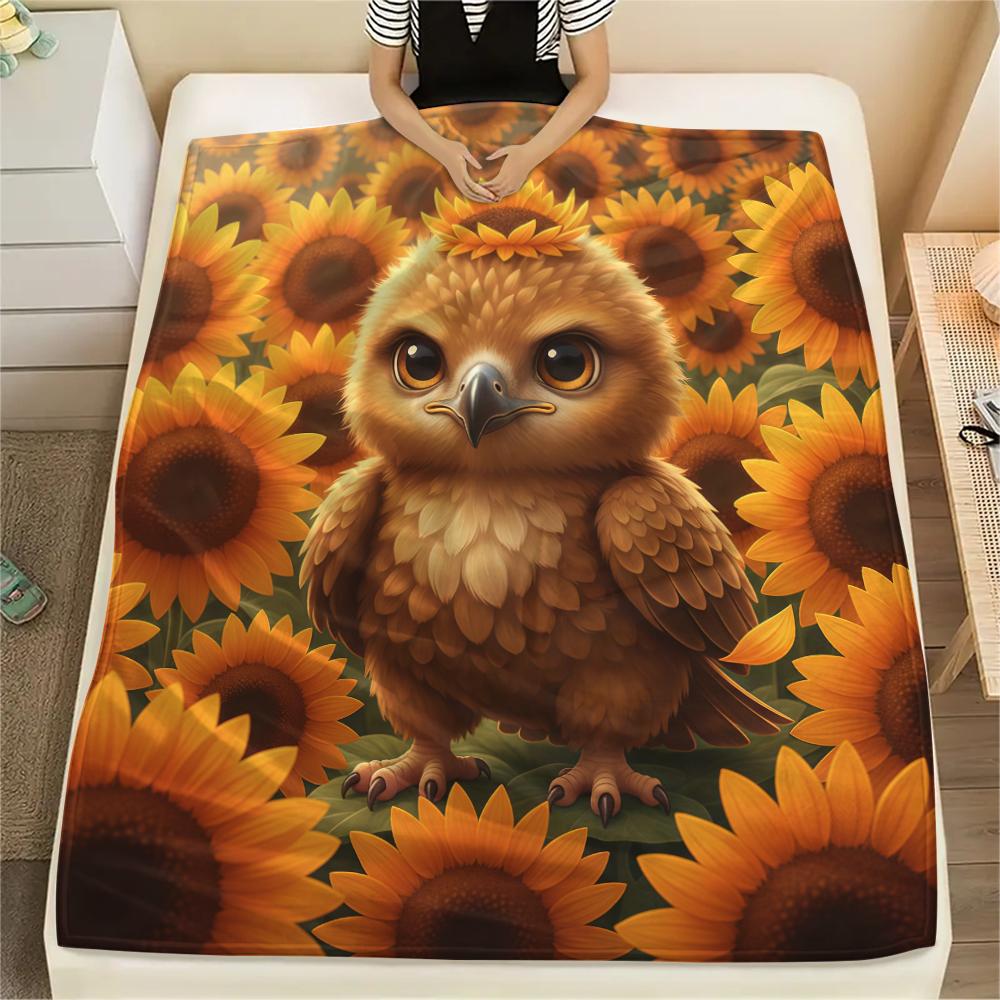 

1 шт. Фланелева ковдра з мультяшним принтом, Висока якість, Зручна для всіх сезонів, Декор для дому, Тепло та затишок, Ідеальний подарунок на Різдво, День народження 80cm x 120cm