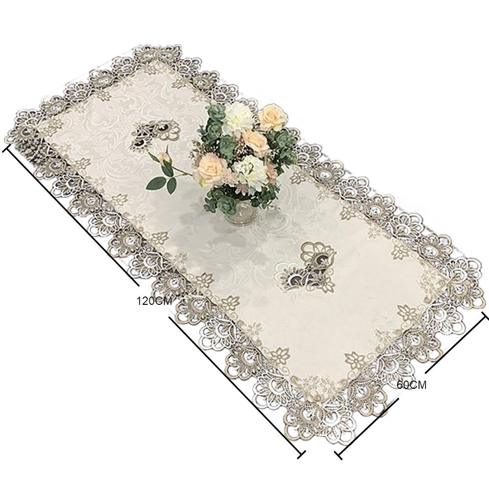 Eleganter rechteckiger Tisch aus Spitze für TISCHLÄUFER Europäischer Stil Staubschutzhülle für Couchtische Schreibtische Sideboards Mehrere Größen