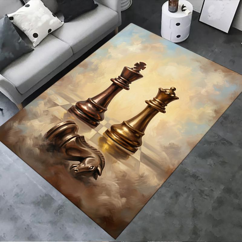 2025 New Chess piece Carpet Rug for Living Room Bedroom Home Sofa Decoration,Kids play Non-slip Floor Mat