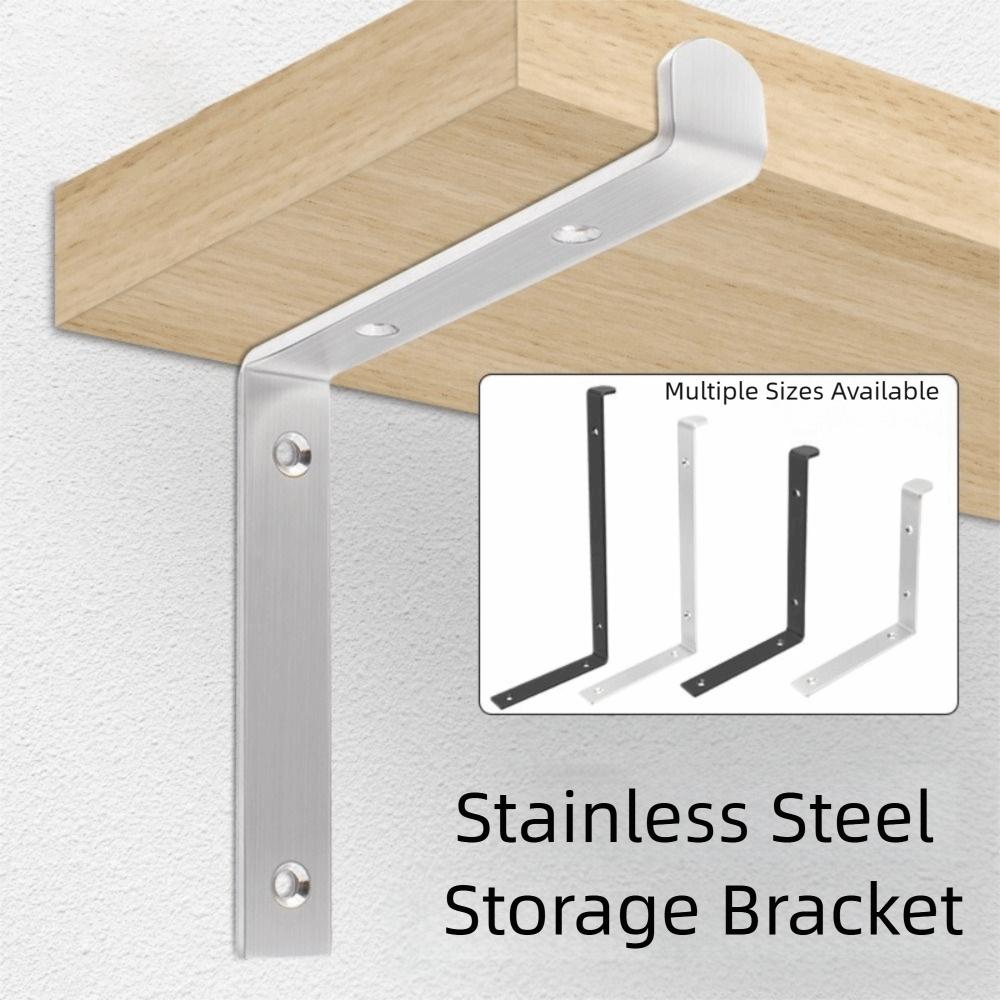 Stainless Steel L Type Shelf Brackets 90 Degree Concealed Triangular Support Frame Rustproof Enduring Floating Shelf Bracket
