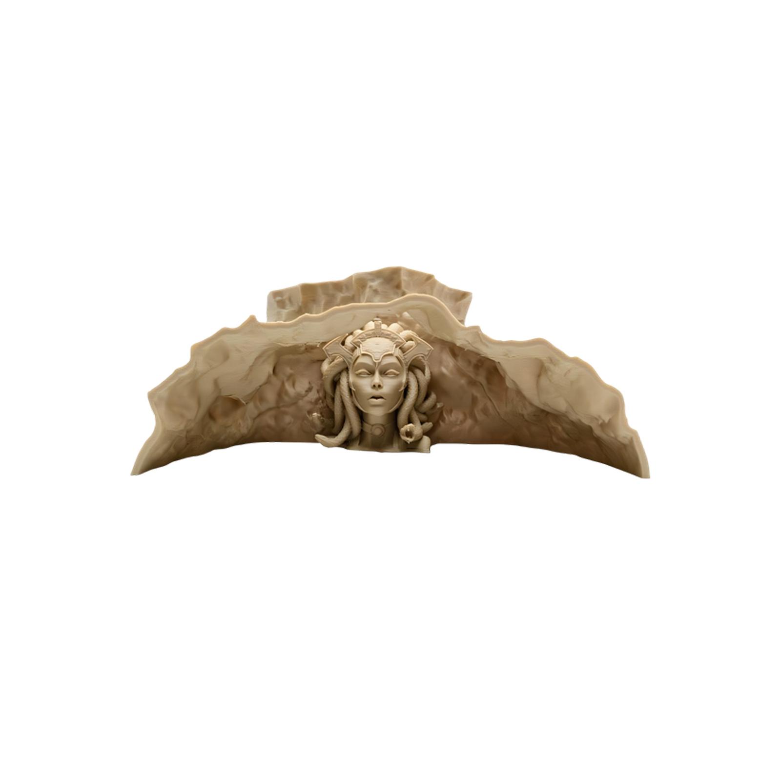 

Mythical Medusa Statue Fish Tanks Accessory Aquariums Decoration Hide House For Fantasy Themed Aquascaping M песчаный/жёлтый