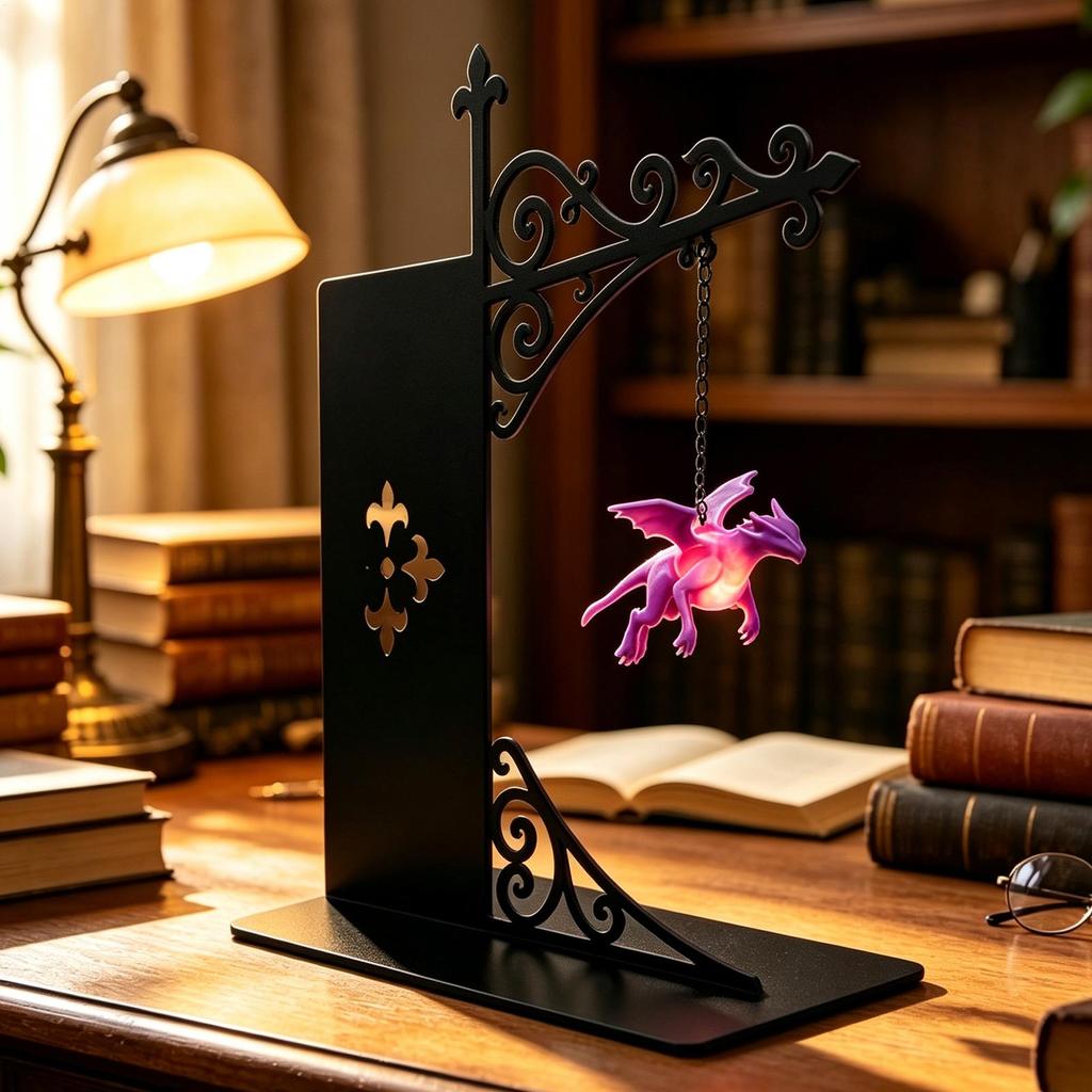 Creative Floating Dragon Bookshelf Lamp Flying Dragon Bookshelf Lights Ornament Floating Dragon Night Light Home Decor