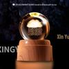 Creative Rotating Crystal Ball Night Light: Decorative Craft for Bedroom Atmosphere and Festive Gift.