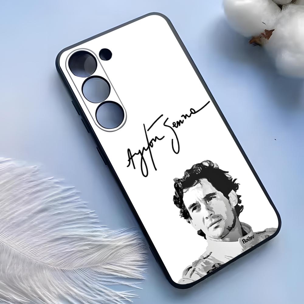 Ayrton Senna F1 Phone Case For Samsung S25 Ultra S24 S23 S22 S21 S20 Plus Fe Galaxy A54 A53 A34 A25 Silicone Cover