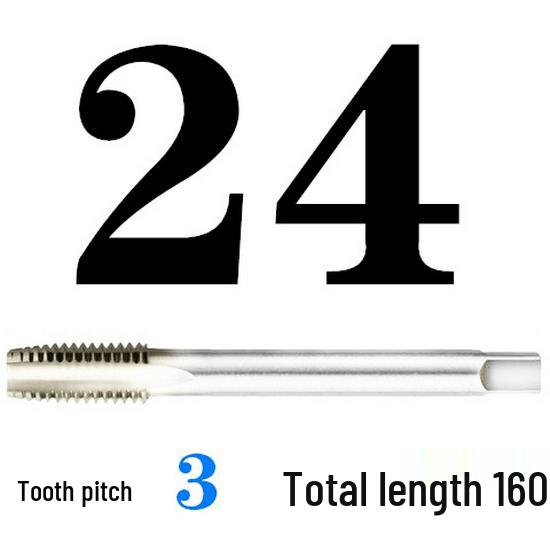 Extended Shank Fine Thread Tap for Hand and Machine Use, Non-standard Sizes M4-M24