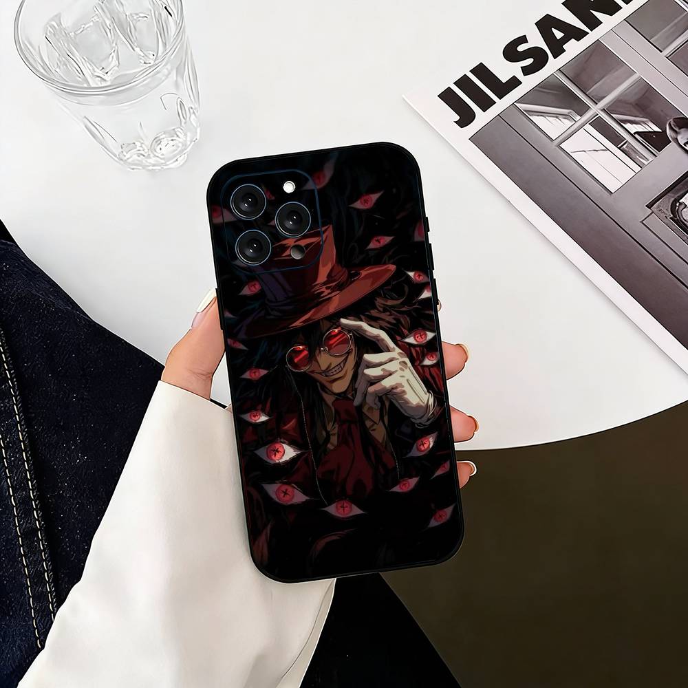 A-Alucard H-Hellsing Anime Phone Case For iPhone 17, 16,15,14,13,12,11 Plus,Pro Max, Others Soft Black Cover