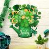 Shamrock Decoration For Patrick's Day Parties With Wooden Frame And Green Leaf Festival Spring Accessory