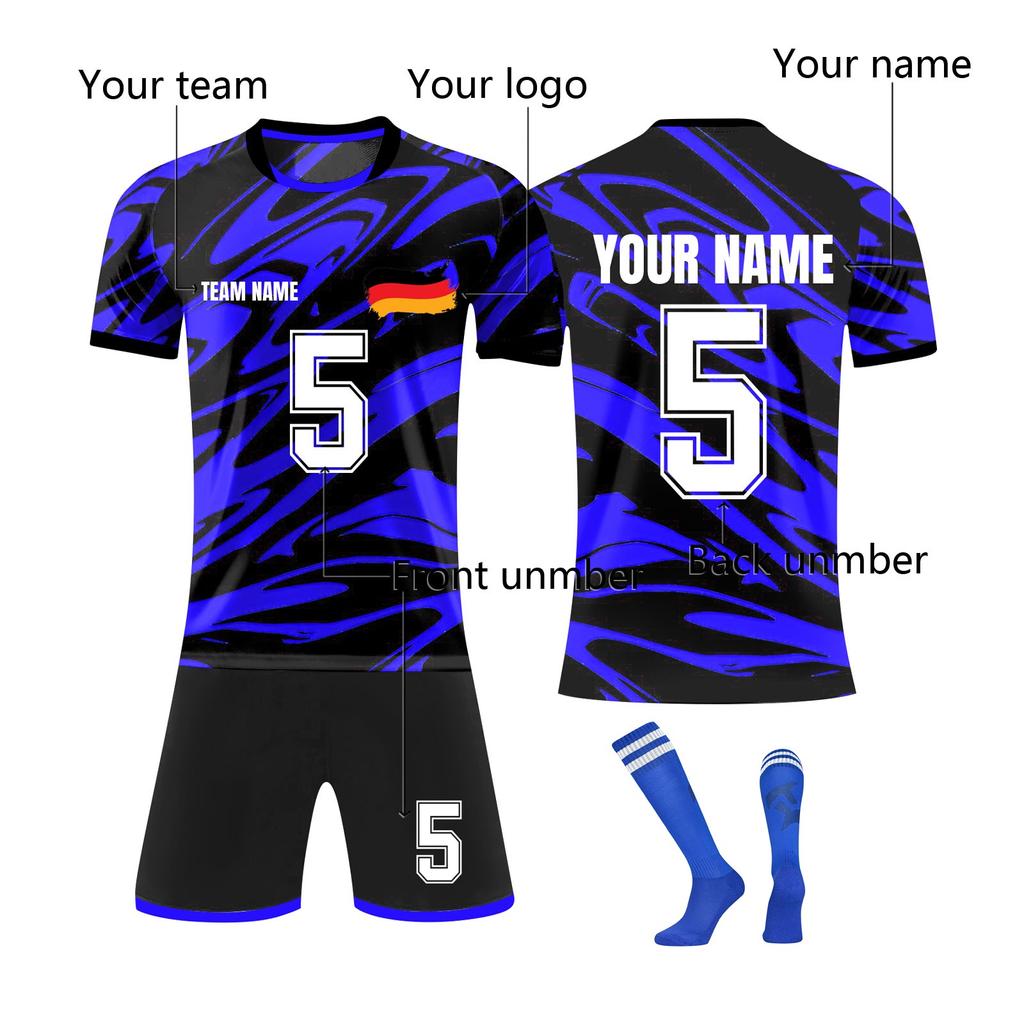 Personlig skjortesett for menn jenter med navnenummer Spesialtilpassede fotballdrakter for gutter treningsdress