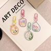 1pcs Tulip Hanging Keychain INS Korean Flower Keychain Spring Tulip Earphone Hanging Student Keychain Pendant