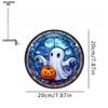 Halloween Ghost Sun Catcher - Circular Acrylic Sign, Acrylic Desktop Ornament, Wall Decor Art, Four Seasons Decoration, Novelty Home Decor