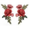 2Pcs Dress Embroidered Fashion Lingerie Breast Flower Sewing DIY Polyester Fabric Sticker Embroidered Decals Flower Applique