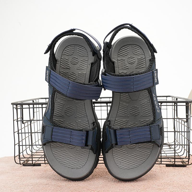 Fashion Men New Open-Toe Casual Sandal Men Summer Adjustable Non-Slip Comfortable Soft-Soled Beach Shoes Classic Style Versatile Sandals