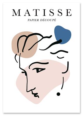 Poster Matisse Face Pastel Colors
