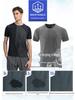 Herrs Snabbtorkande Isilkes Sport-T-shirt med Mörkt Mönster