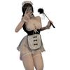 Maid Chest Erotic Baby Doll Halloween One Size Fits Set of 6 [YUEEI] Uniform, Cosplay, Sexy, See-Through, Extreme, Open, Backless, Sleeveless, Lace,