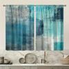 Dye Painted Printed Curtains Pole Bag Bedroom Living Room Home Decoration Set Of 2 Made Polyester Area Decor