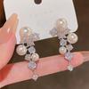 Elegant Lady's Pearl Pendant Earrings Korean Fashion Jewelry Party Student Girl's Simple Accessories Wedding Earrings For Woman