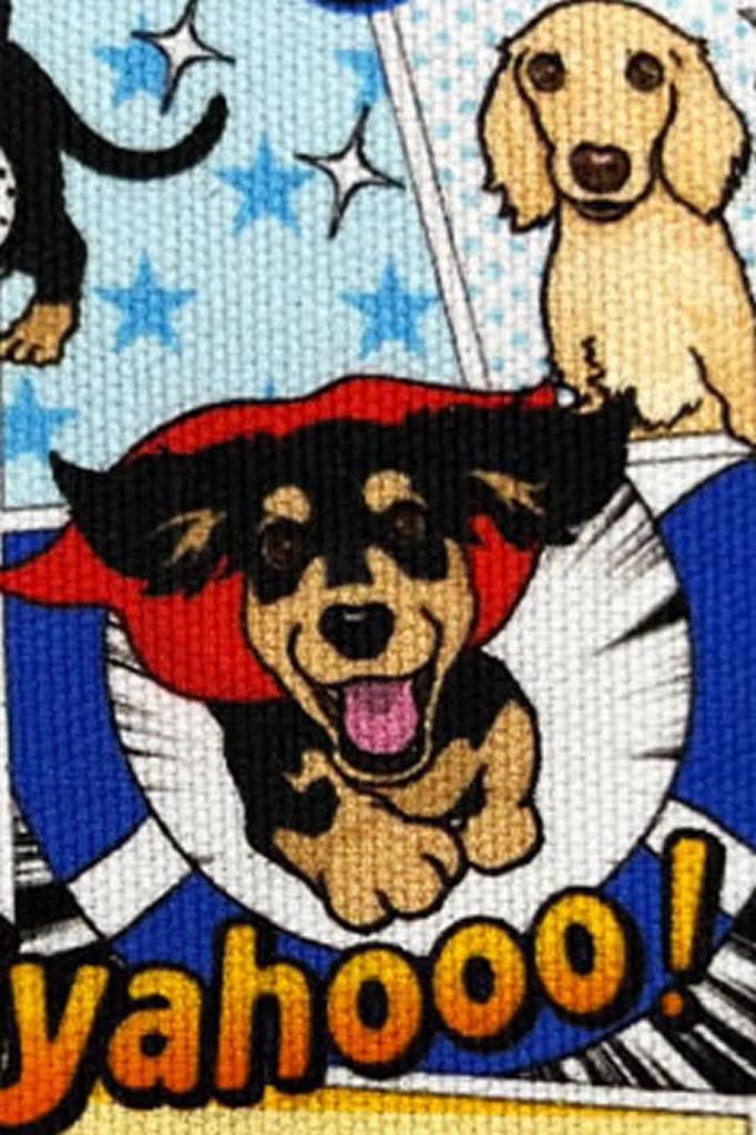 Spice Note Guitar Strap PP50 Series Polypropylene American Made in Length Dachshund "AmeComi Dogs" - Fabric, Comic-Style Design, Japan, 820mm-1450mm,