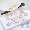 Fashionable Women's 16 Piece Ring Set - Ladies Ring  Metal Ring Glossy Ring  Metal Ring Holiday Gift