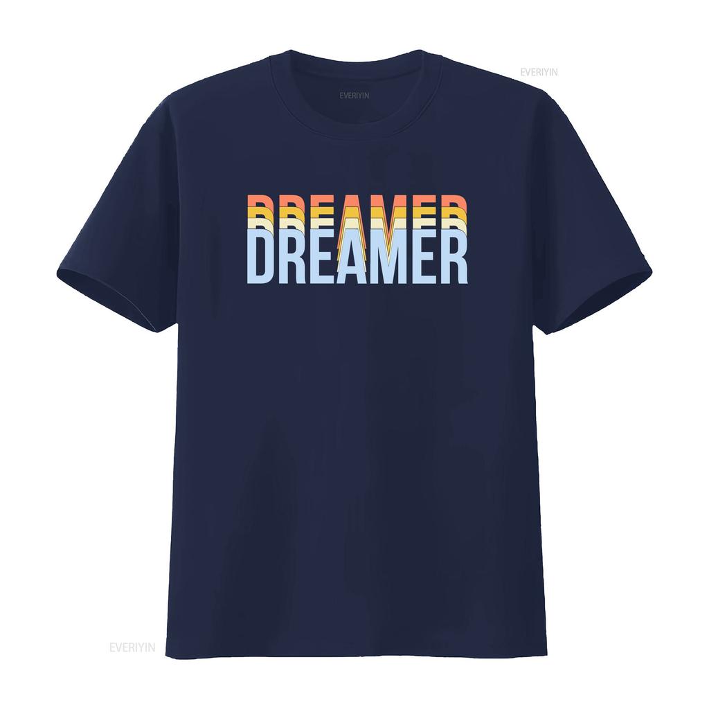 Dreamer T shirt Motivational Gym Casual vintage Washed graphic homme Stretched Unisex Top For Everyday Wear Stylish Soft