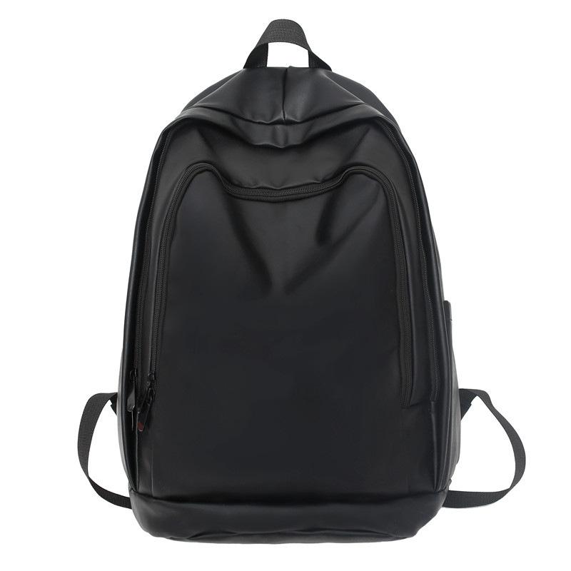 Today's popular soft leather schoolbag college student waterproof fashion leather backpack new large-capacity backpack
