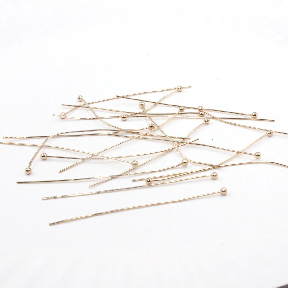 14K Gold Filled Round Head Beading Needle for DIY Jewelry Making - Durable, Color-Retention Pin for Pearl Pendants & Earrings