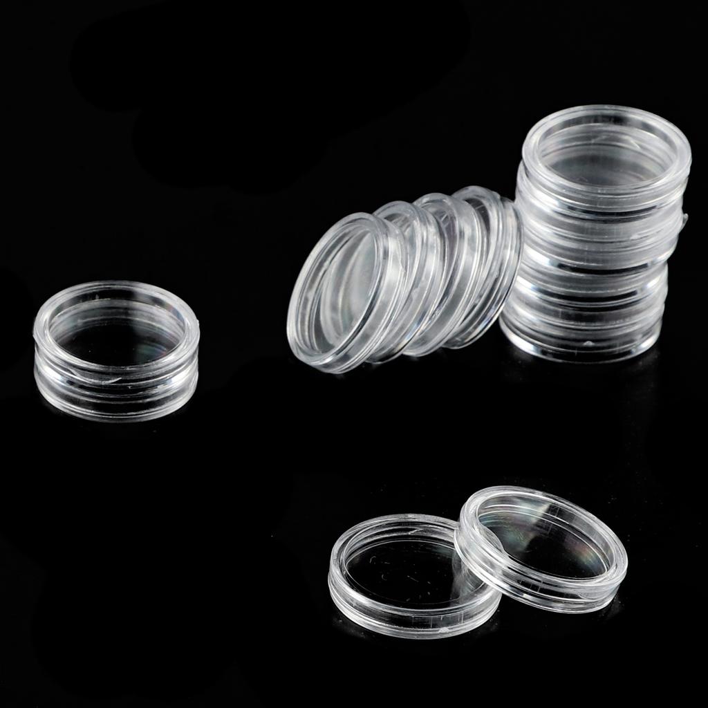 Coin Holders Reusable Protect 100pcs Display Capsules Case Transparent
