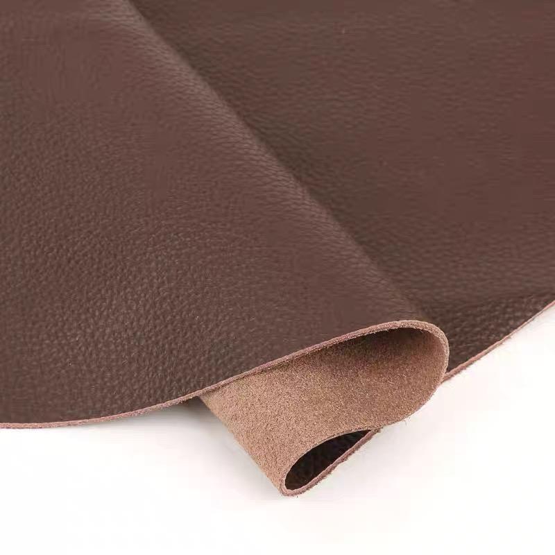 

Dark brown cowhide leather, lychee patterned leather, yoga mat leather, sofa leather, car seat leather, fabric leather 21x14cm коричневый