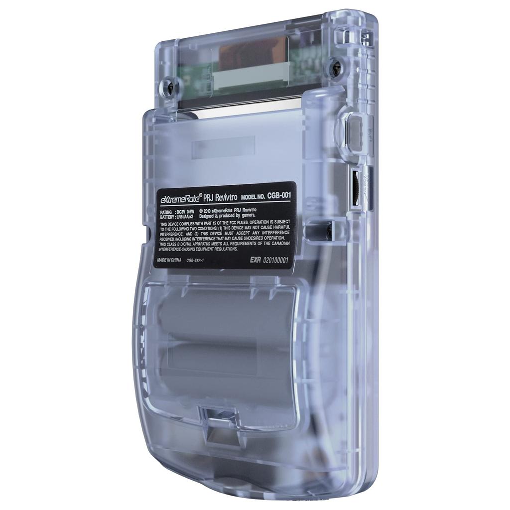 eXtremeRate Replacement Shell Full Housing Cover with Buttons, IPS Upgraded, for Game Boy Color. Clear material. Compatible with GBC OSD IPS, Regular