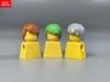 MOC Bricks 4cm Figure Body Wear Male Boy Fire Brown Hairs Assembled Building Blocks Educatinal Plastic Toys