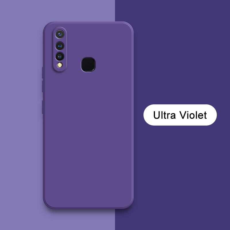 Square Liquid Phone Case for VIVO U3 U10 U20 U3X X Camera Protective Soft Silicone 360 Shockproof Mobile Cover Housing