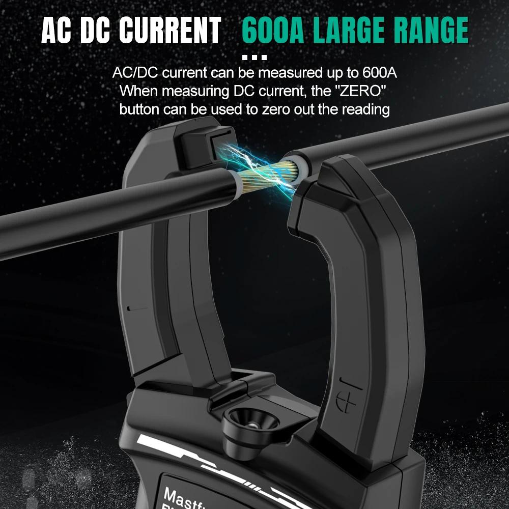 600A Intelligent Anti-Burn Digital Clamp Meter AC/DC Measurement, Multimeter for Electrical Testing & Automotive Repair