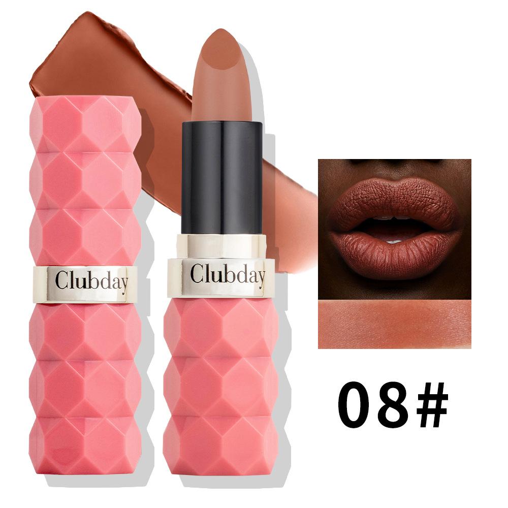 Clubday Diamond Matte Lipstick Foreign Trade Non-fading Non-stick Velvet Matte Color Lipstick