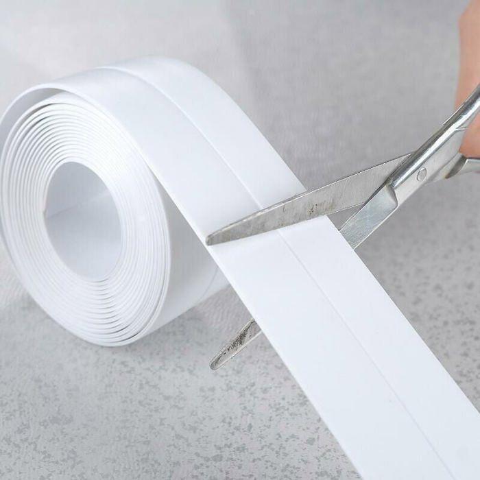 Roll of Adhesive Seals Kitchen and Bathroom Thickness 2.2cm Length 3.2m White