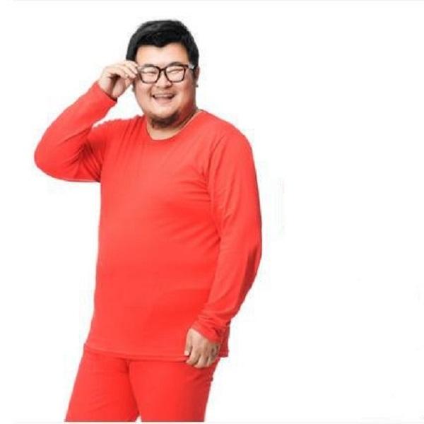 

Зимнее мужское 7XL теплое термобелье мужское свободное эластичное однотонное топы и штаны комплект XL красный