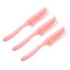3 Stück Entwirrbürste Professionell Tragbar Kopfhautmassage 9 Reihen Bürste Stylingwerkzeug für Frauen Rosa